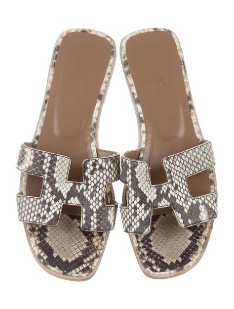 cheapest hermes sandals|Hermes snakeskin sandals.